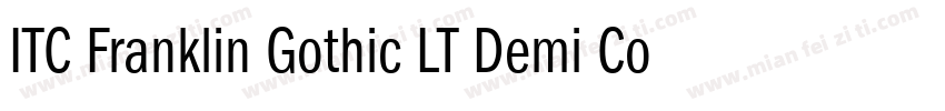 ITC Franklin Gothic LT Demi Compressed Italic字体转换